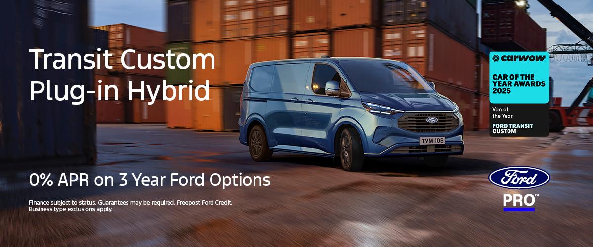 Ford Transit Custom PHEV Banner