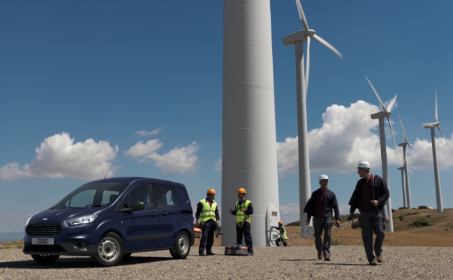 Ford transit but wind turbines 