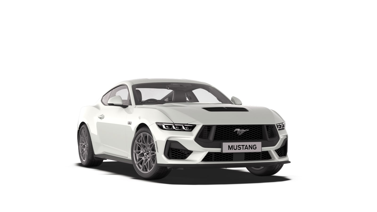 white mustang gt