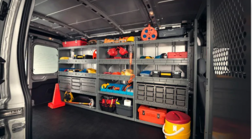 All New Ford E Transit tool storage